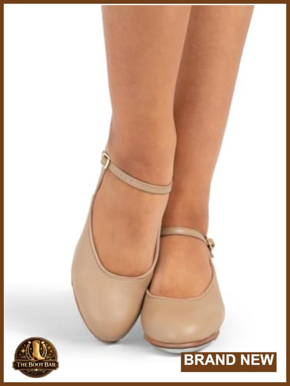 Leather Tap Shoes with Buckle Closure for Dance